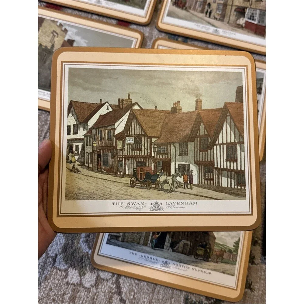 Pimpernel Place Mats -Old English Inns Cork Backs 9